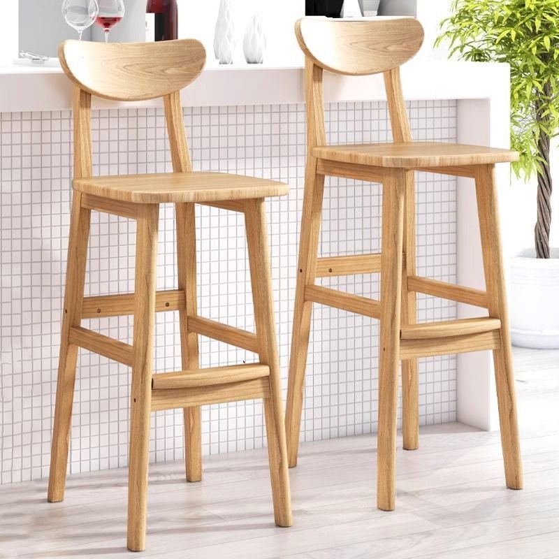 Art Deco Black/Burgundy/Light Green Pub Stool with Backrest, Quadrilateral Seat, and Foot Support