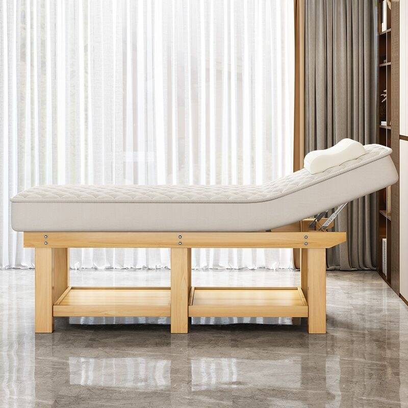 Facial Bed with Rectangle Trestle Base and Protective Feet