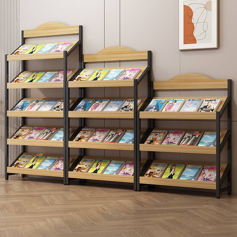 Unfinished Colour Modern Metal Magazine Organizer with Shelves, 15 in & Above Length, 10 in & Above Height, Freestanding