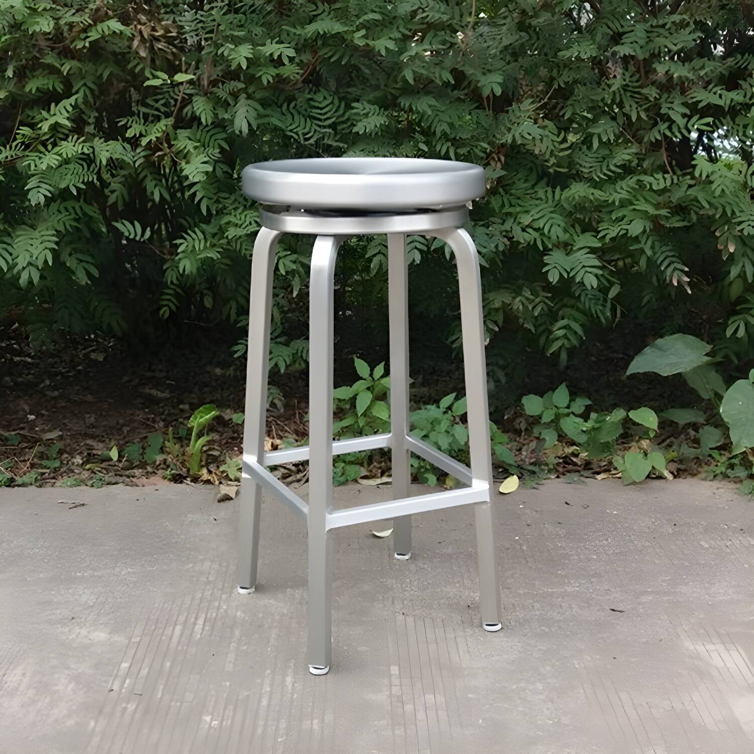 Metal Bar Chair Modern Restaurant With Foot Aluminum Alloy Counter Stool Simple Cafe
