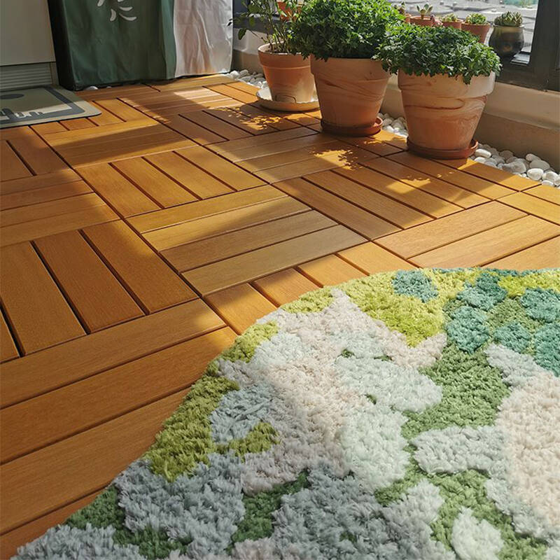 Smooth Matte Medium Wood Click-Lock Solid Wood Floor with Parquet Finish