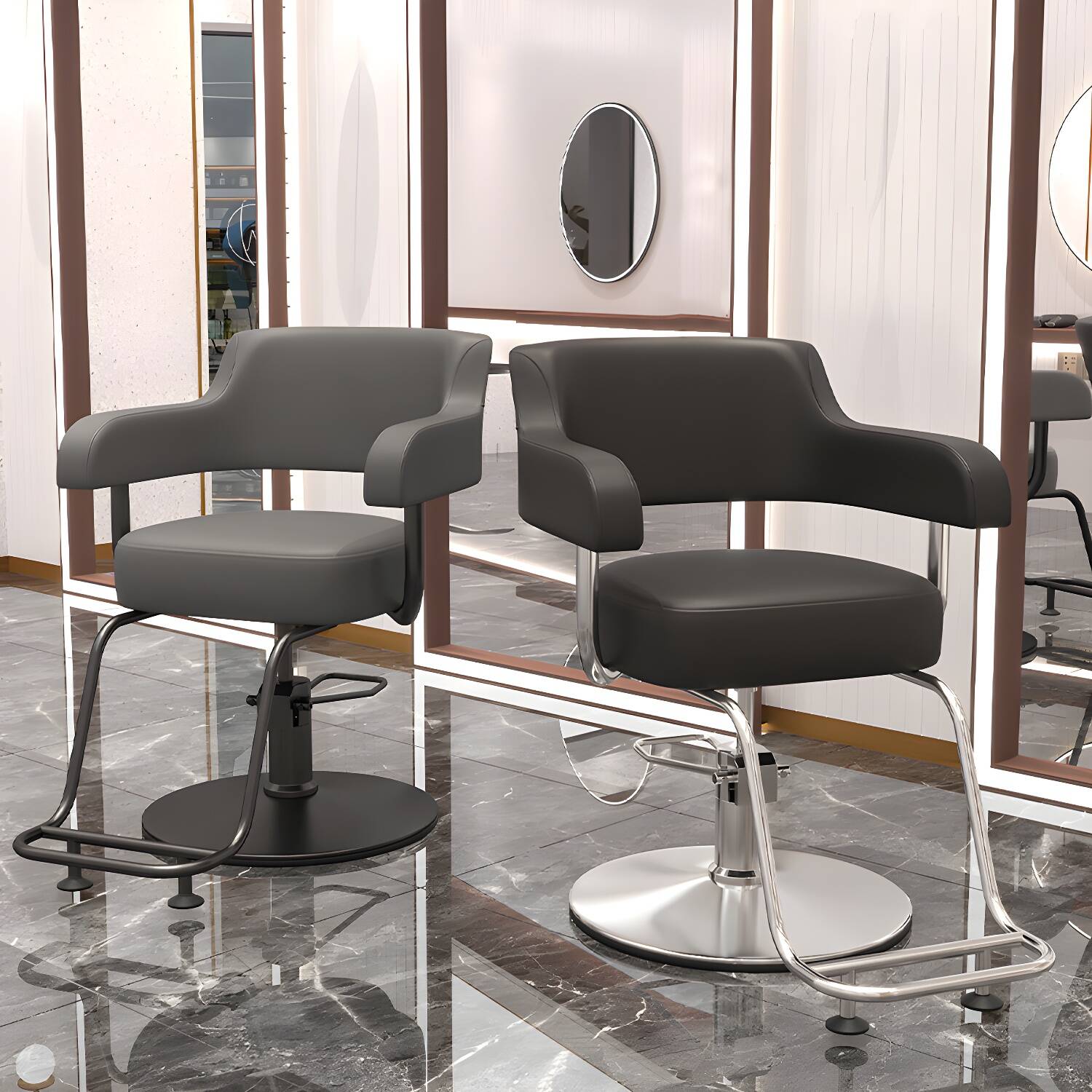 Sponge Seat Cushion Ergonomic Styling Chair with Stainless Steel Foot Pedal