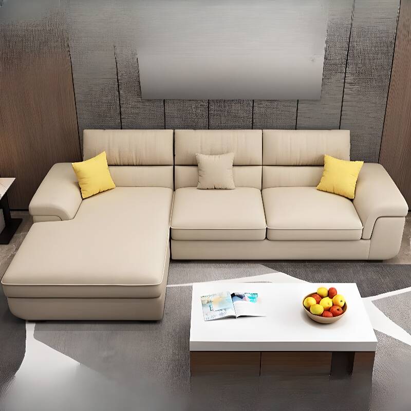 Contemporary L-Shape Left Hand Facing Sofa Recliner for Seats 4 with Wide Pillow Back, Pillow Top Arm and 1 Chaise