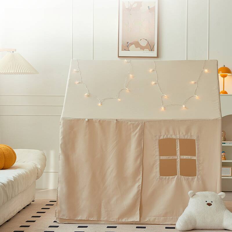 Medium（3'-5'） Chalk Indoor Textile Play Tents with Tent Pole, Windows and Floor